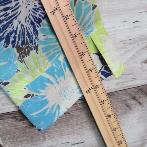 Classic Elements*Women's 3/4 Sleeve Button Down V-Neck Blouse Size 14 Multicolor - Picture 8 of 8